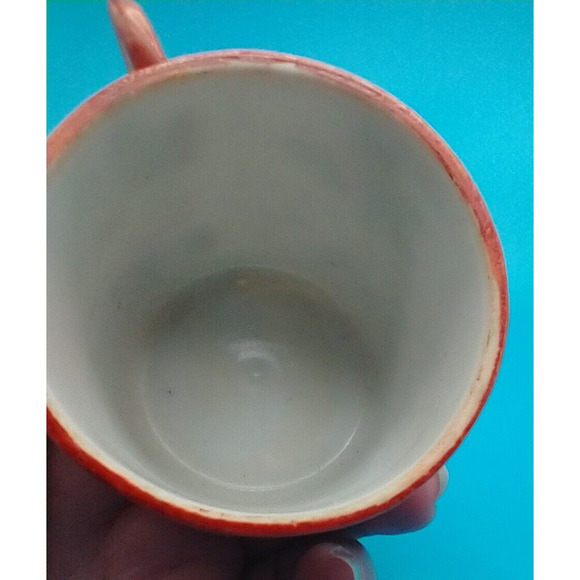 Japanese Kutani Style Porcelain Demitasse Tea Mug – Hand Painted Garden Motif - Picture 9 of 13